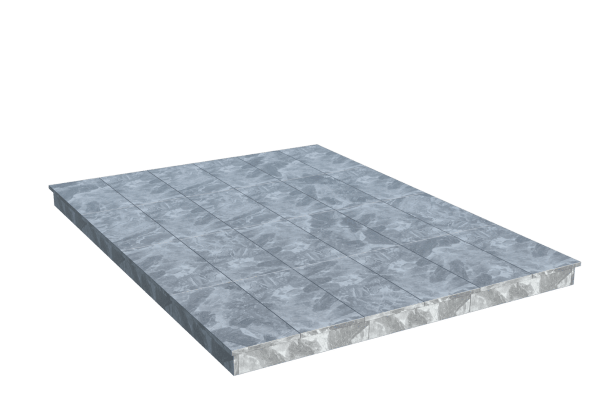 Площадки на могилу в Москве | Площадка с вертикальной (10 см) мраморной облицовкой