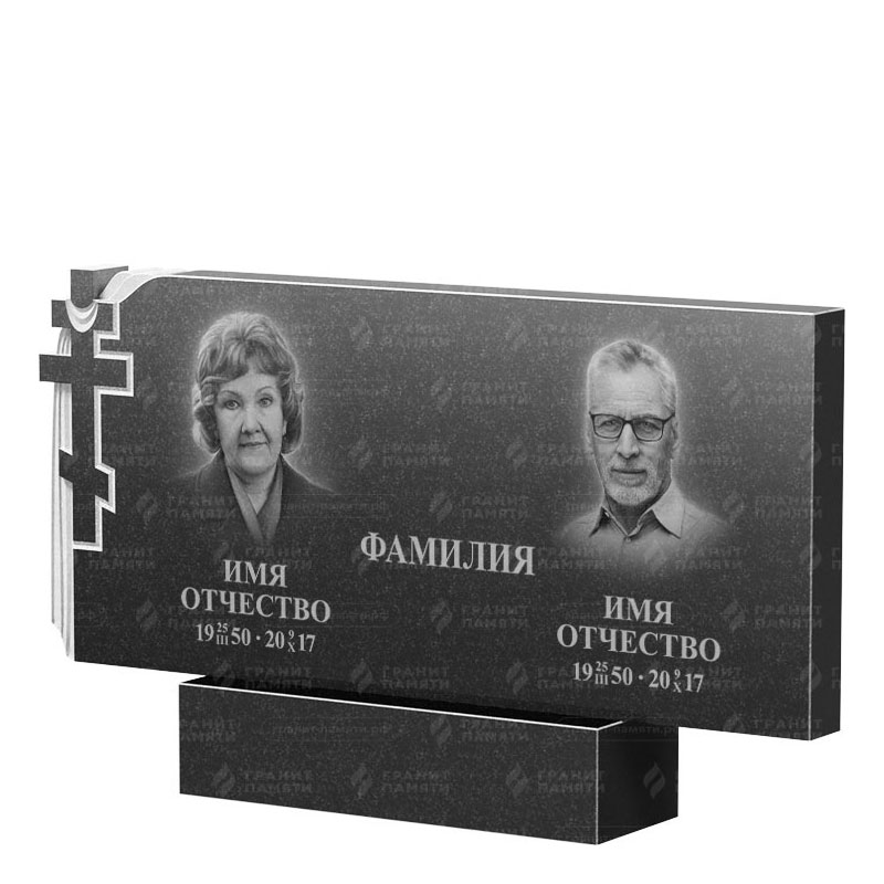 Памятники из гранита двойные в Москве | Двойной гранитный памятник ФГ-139