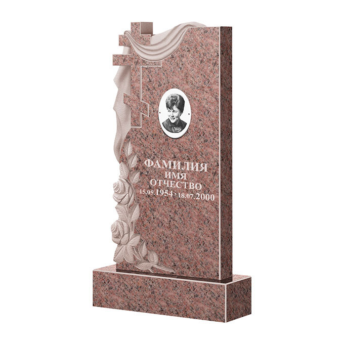 Гранитные памятники в Москве | Памятник из гранита Розалия Pink ФГЦ-189