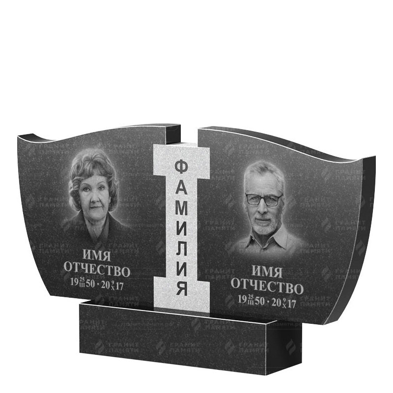 Памятники из гранита двойные в Москве | Двойной гранитный памятник ФГ-138