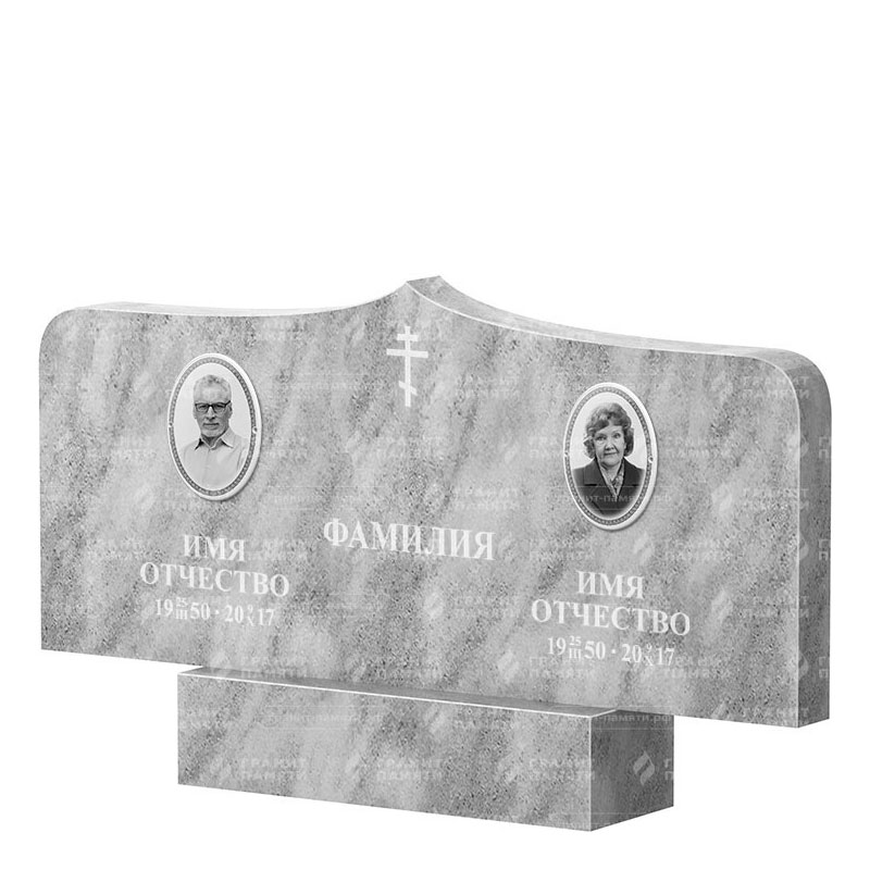Памятники из мрамора в Москве | Двойной мраморный памятник ФМ-260