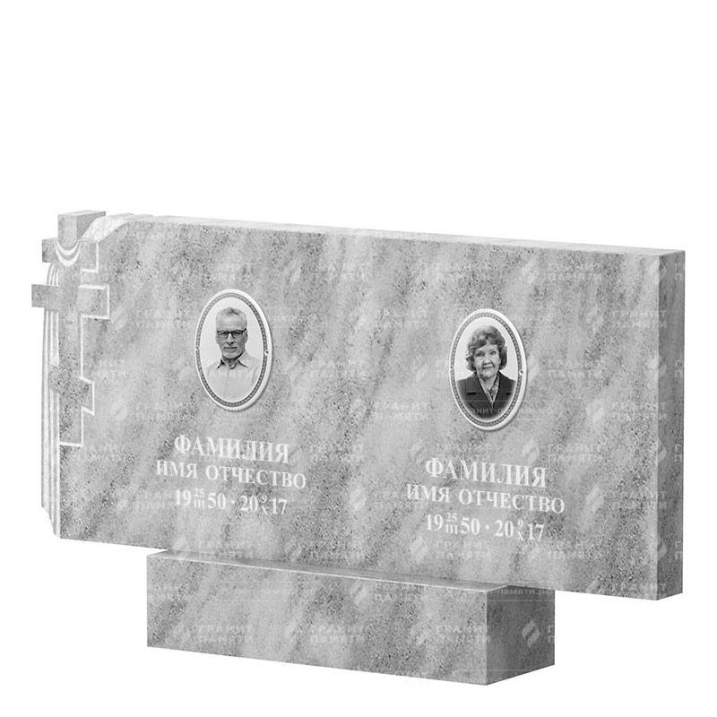 Памятники из мрамора в Москве | Двойной мраморный памятник ФМ-139