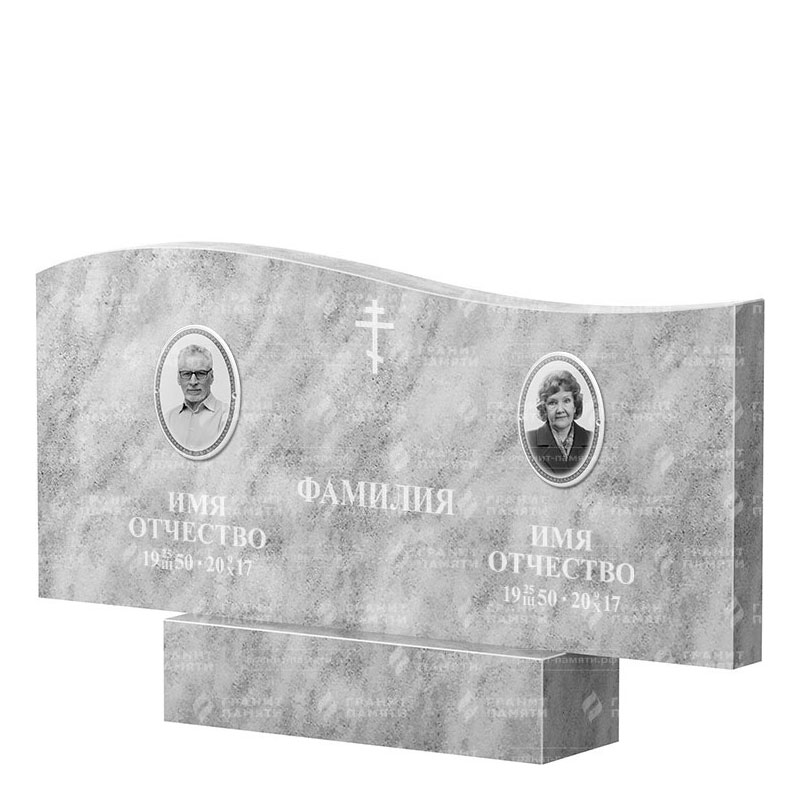Памятники из мрамора в Москве | Двойной мраморный памятник ФМ-255