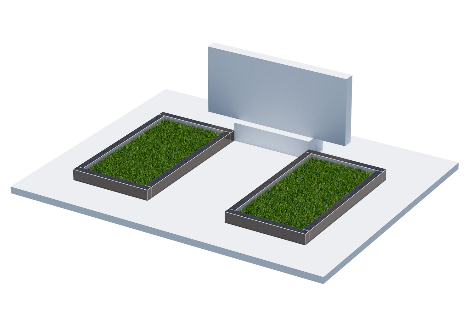 Цветники и надгробные плиты в Москве | Цветник Автономный, 2 шт