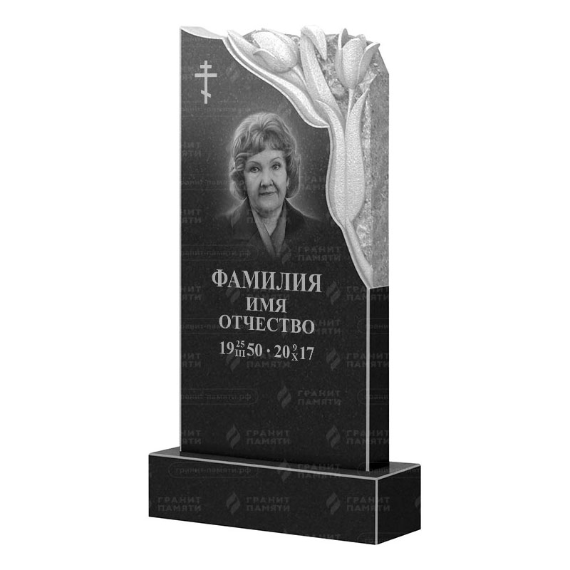 Памятники из гранита с цветами в Москве | Гранитный памятник ФГ-113